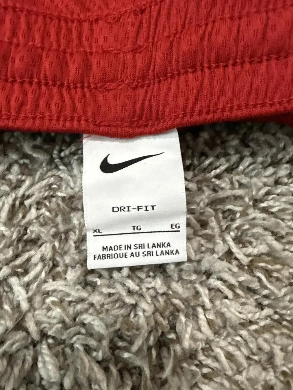 Nike Kids Dri-FIT Red Black Athletic Shorts XL